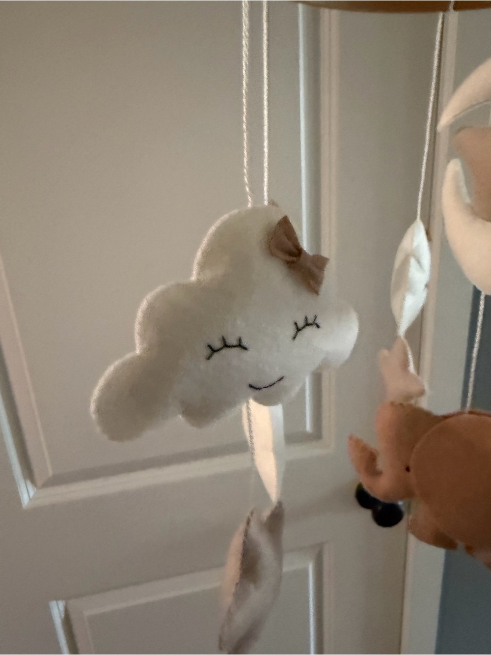 Neutral Cloud and Star Baby Mobile - baby shower gift - Picture 6 of 8